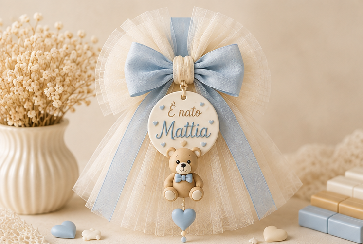 Fiocco nascita personalizzato